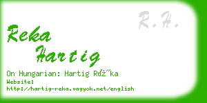 reka hartig business card